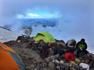 Camping on Mt Rainier