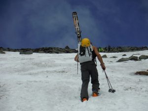 Going up the alpine.